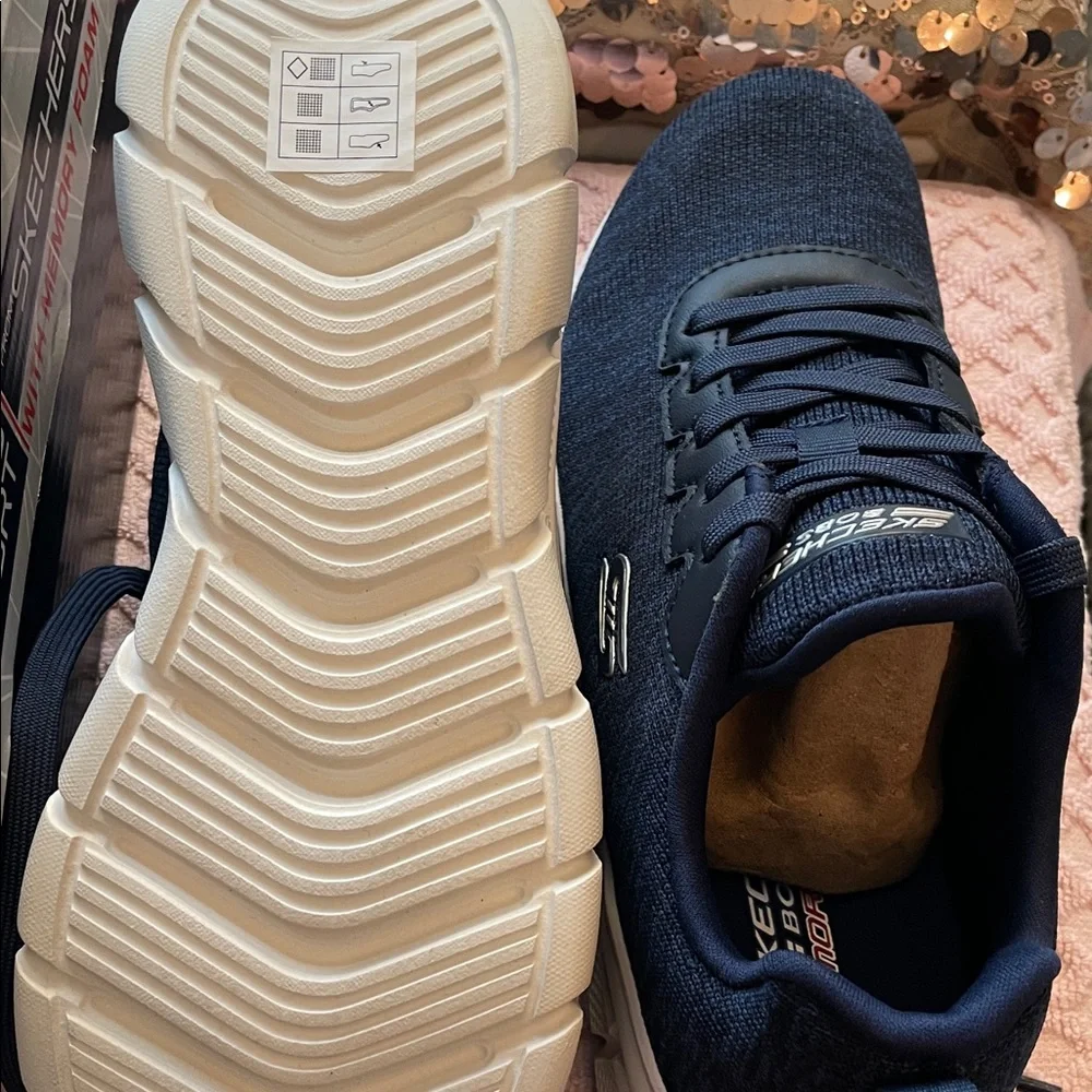 Skechers Womens  Dark Blue Sneakers Collaboration-with  Bobs Sports - Picture 3 of 12